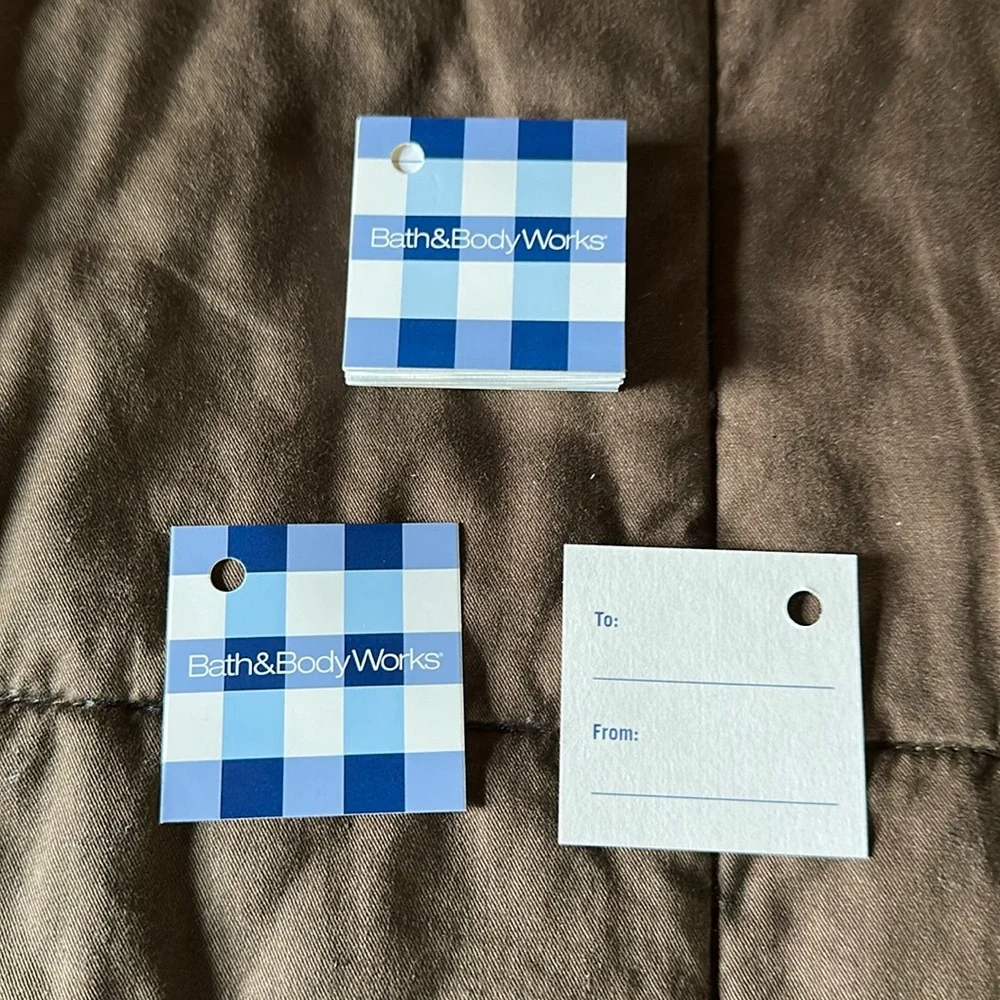 Bath & Body Works Small Gingham Gift Tags